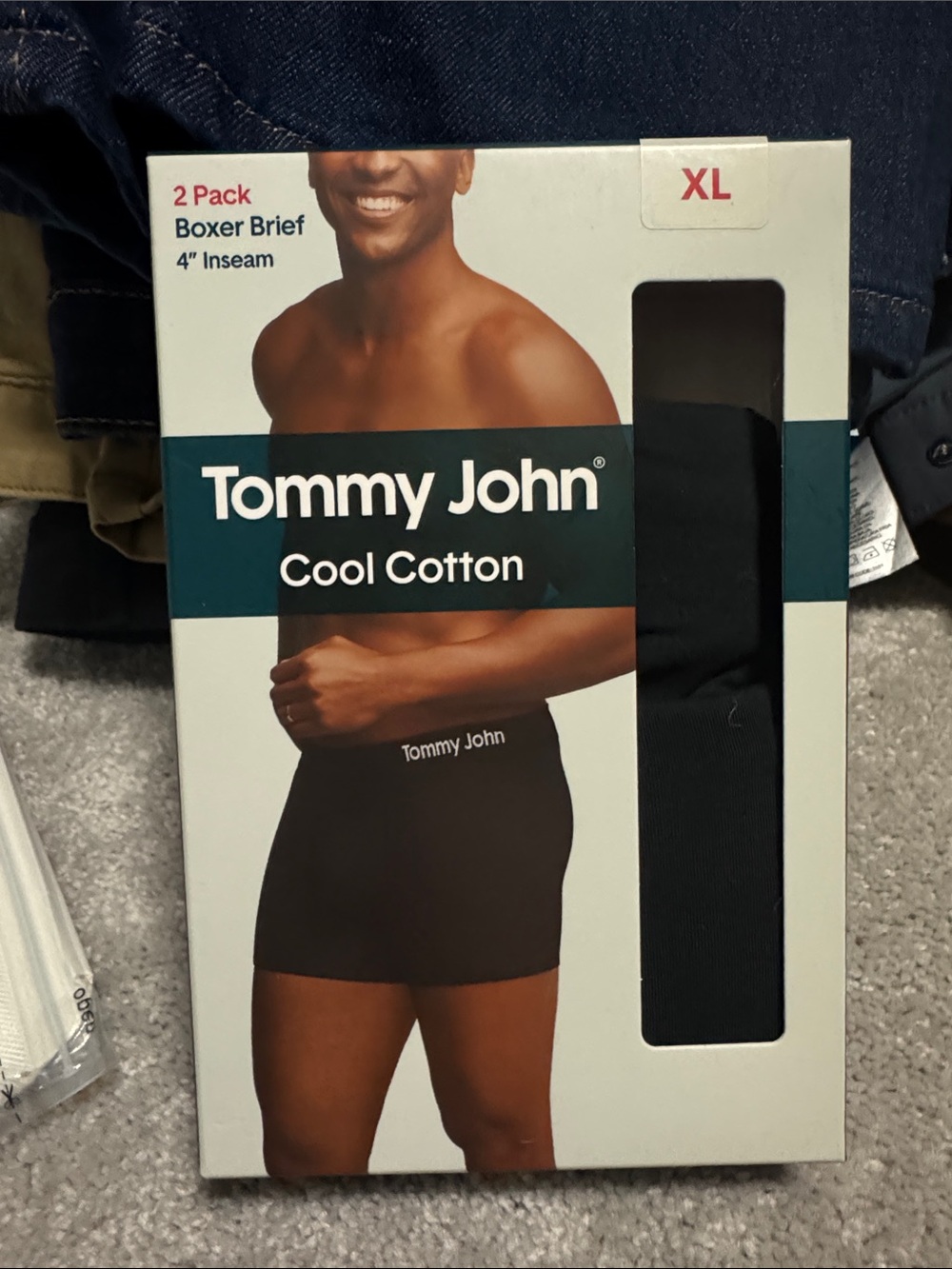 Tommy John Black Cool Cotton Boxer Briefs - 2 Pack